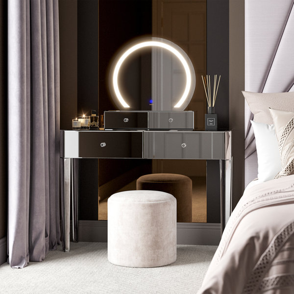 Carme Home Dressing Table with Mirror Wayfair.co.uk